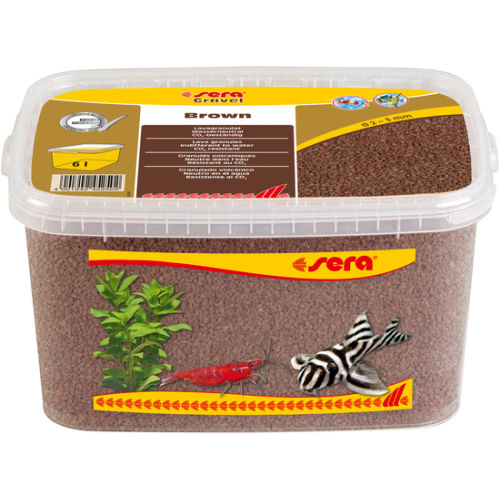 Sera Gravel Brown Lava 2-3mm 6L